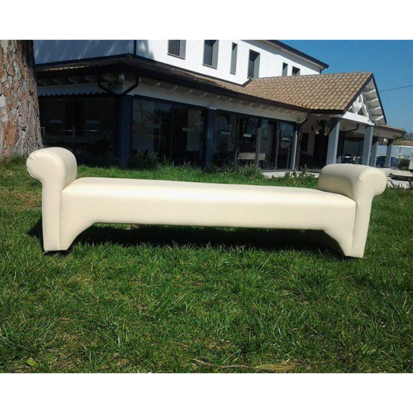 SOFA' "ROMA" IN PELLE CREMA